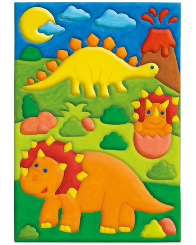 Set de colorat Galt - Imagine de colorat în relief, dinozauri - 2