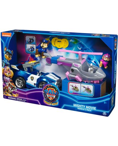 Set de vehicule Spin Master Paw Patrol: The Mighty Movie - Skye și Chase - 10