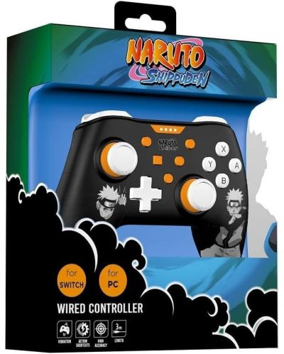 Controler Konix - pentru Nintendo Switch/PC, cu fir, Naruto, negru - 6