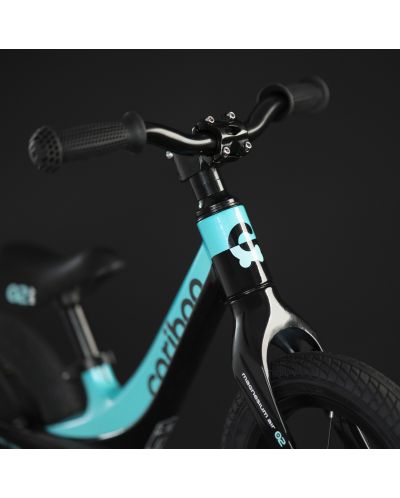 Bicicletă de echilibru Cariboo - Magnesium Air, negru/turcoaz - 4