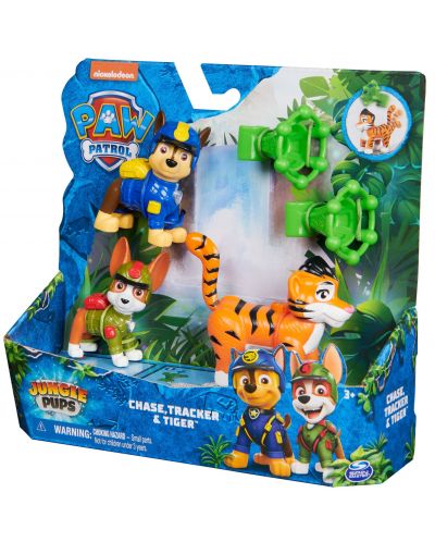 set de figuri  Spin Master Paw Patrol Jungle Pups - Chase și Tracker - 6