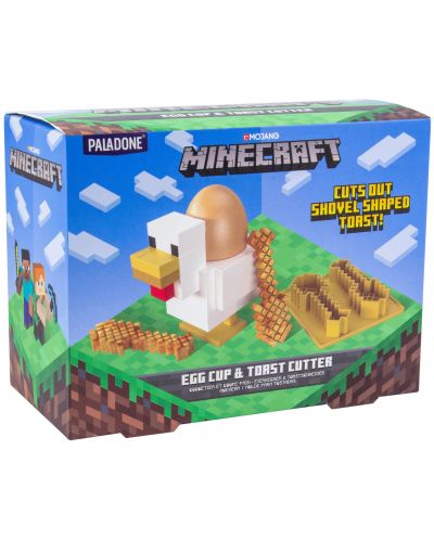 Set de mic dejun Paladone Games: Minecraft - Egg Cup & Toast Cutter - 6