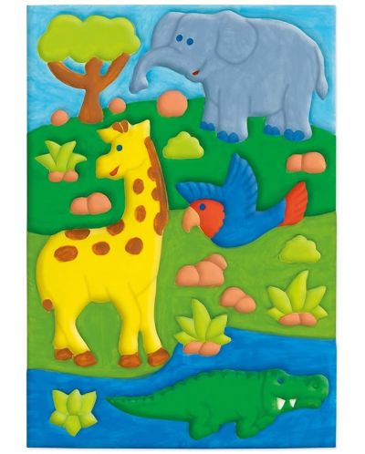 Set de colorat Galt - Imagine de colorat în relief, Safari - 2