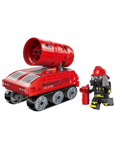 Constructor Qman - Camion de pompieri, 112 piese - 2