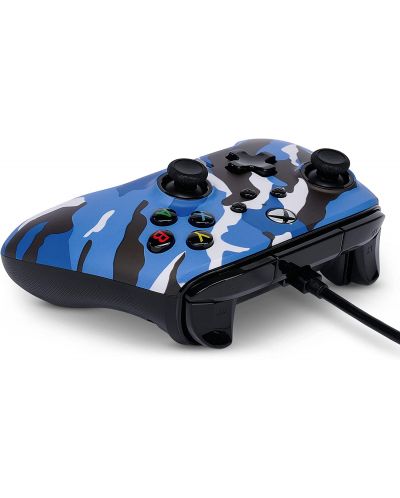 Controller PowerA - Enhanced, cu fir, pentru Xbox One/Series X/S, Blue Camo - 5