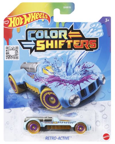 Mașină Hot Wheels Colour Shifters - Retro Active, cu culori schimbătoare - 1