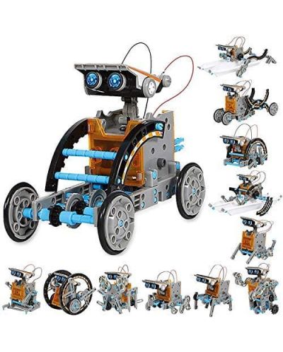 12 în 1 Acool Toy - Robot cu panou solar - 1