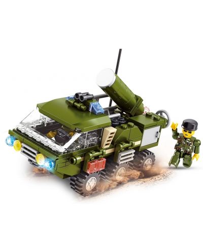 Constructor 3 în 1 Alleblox Military Force - Tanc militar, 180 piese - 2