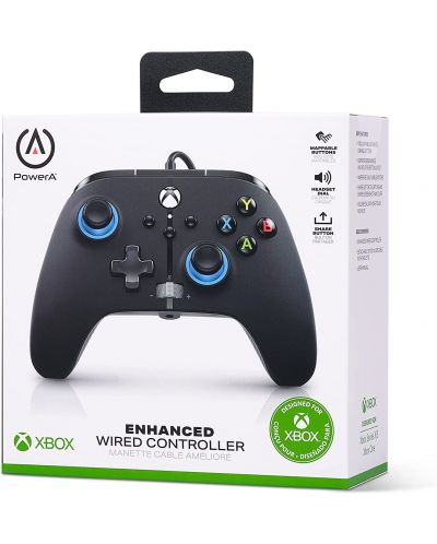 Controller PowerA - Enhanced, cablu, pentru Xbox One/Series X/S, Blue Hint - 8