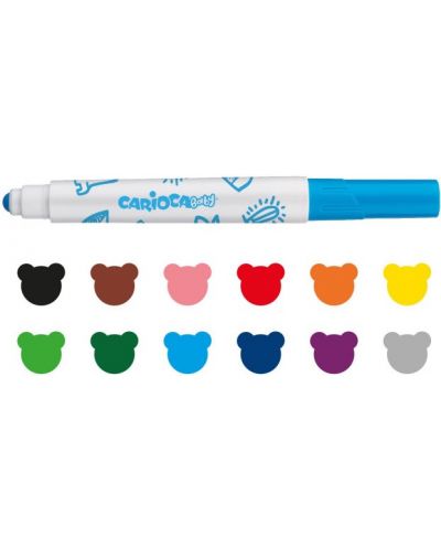 Set markere colorate Carioca Baby - 12 culori - 2