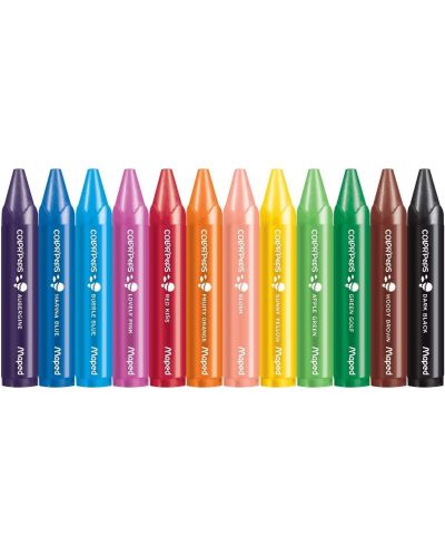 Set de creioane de ceară Maped Color Peps - 12 culori - 2