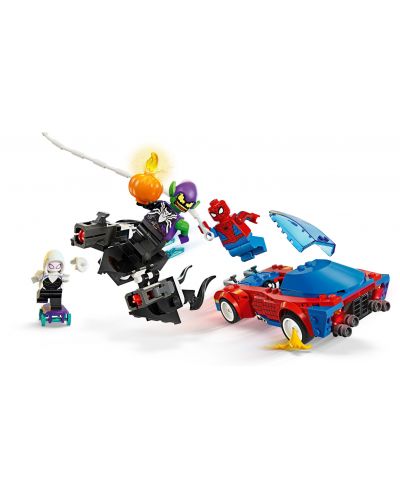 Constructor LEGO Marvel Super Heroes - Spider-Man și mașina de curse Green Goblin Venom (76279) - 3