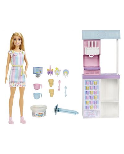 Barbie set - Barbie cu magazin de inghetata - 2