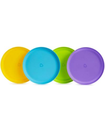 Set de farfurii colorate Munchkin - 4 bucăți , - 1