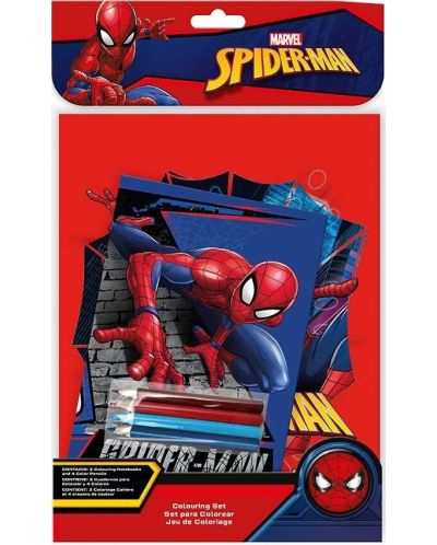 Set de colorat cu licență pentru copii - Spider-Man - 1