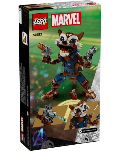 Constructor LEGO Marvel Super Heroes - Rocket și Baby Groot (76282) - 8