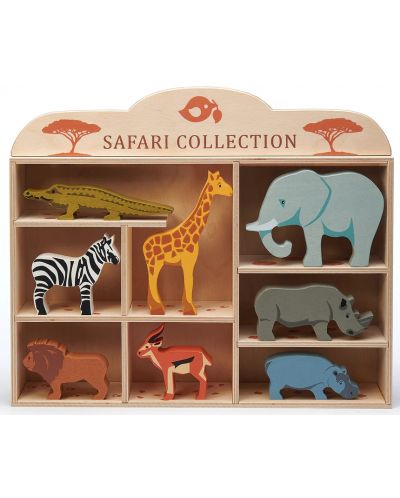 Set de figurine din lemn Tender Leaf Toys - Animale sălbatice în stand - 5