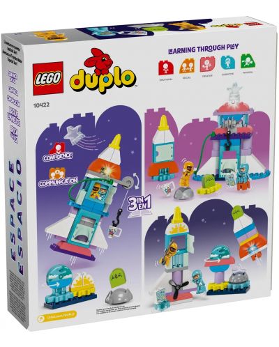 Constructor LEGO Duplo 3 în 1 - Aventurile navetei spațiale (10422) - 2
