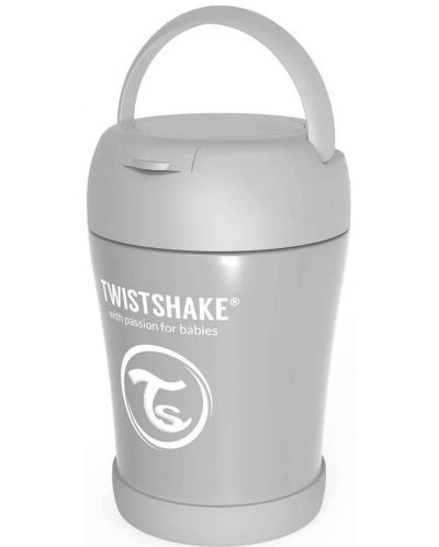 Recipient alimentar Twistshake - Gri, din otel inoxidabil, 420 ml - 3