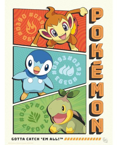 Set mini postere GB Eye Games: Pokemon - Starters - 7