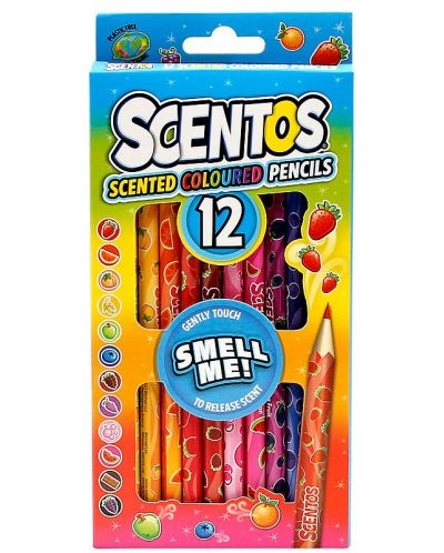 Un set de creioane colorate parfumate Scentos - 12 culori - 1