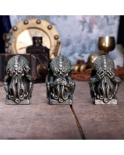 Set de figurine Nemesis Now Books: Cthulhu - Three Wise Cthulhu, 7 cm - 7