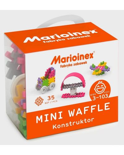 MarioInex Mini blocuri de vafe, 35 de bucăți, roz - 1