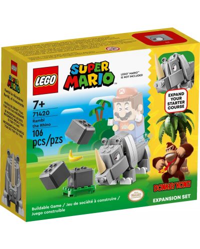 Constructor suplimentar LEGO Super Mario - Rambi, rinocerul (71420) - 1