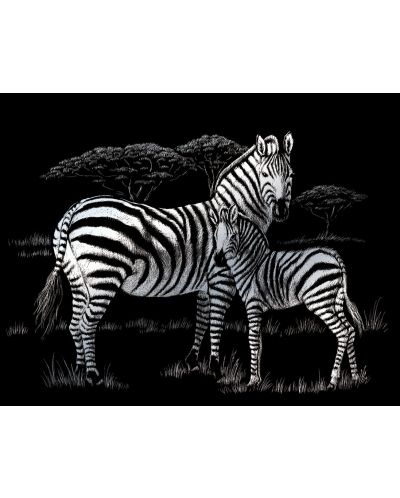 Set de gravură Royal Silver - Zebra, 20 x 25 cm - 1