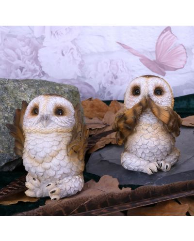 Set de statuete Nemesis Now Adult: Gothic - Three Wise Brown Owls, 7 cm - 2
