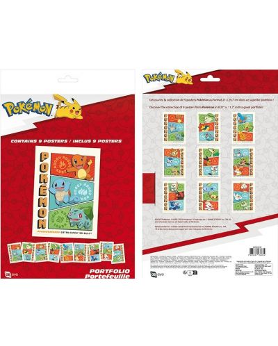 Set mini postere GB Eye Games: Pokemon - Starters - 1