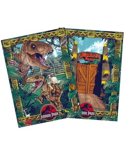 Mini set de postere GB eye Movies: Jurassic Park - Gates & Biodiversity - 1