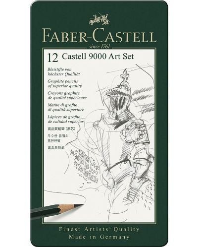 Set de creioane Faber-Castell 9000 - 12 buc. - 1
