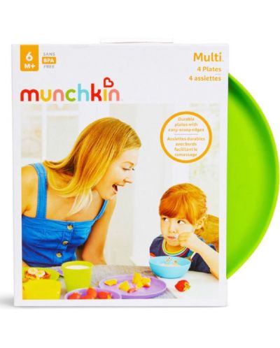Set de farfurii colorate Munchkin - 4 bucăți , - 2