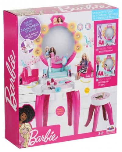 Klein Barbie - Set studio de înfrumusețare, scaun cu accesorii, cu sunete și lumini - 5