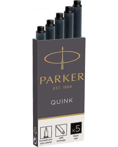 Set rezerve Parker Z11 - pentru stilou, 5 bucăți, negru - 1
