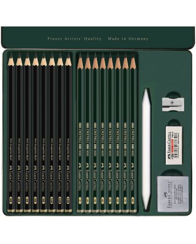 Set creioane grafit Faber-Castell Pitt & Castell 9000 - 20 buc - 4