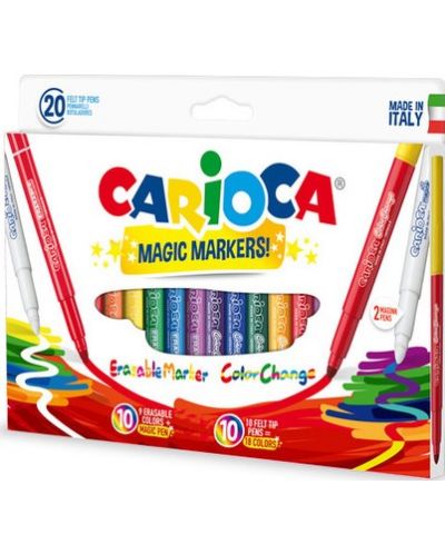 Carioci colorate magice Carioca - Stereo Magic, 20 bucati - 1