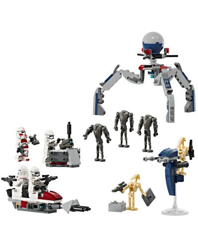 Constructor LEGO Star Wars - Clone Stormtroopers și Battle Droids Battle Pack (75372) - 2