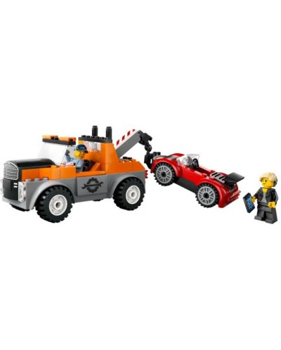 Constructor LEGO City - Camionetă de tractare pentru mașină sport (60435) - 3
