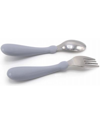 Set furculiță și lingură BabyJem - Grey - 3