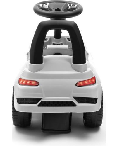 Mașină de călărie Baby Mix - Racer, albă - 3