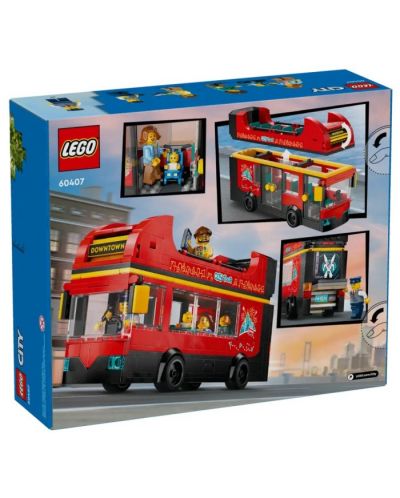 Constructor  LEGO City - Autobuz turistic roșu cu etaj(60407) - 8