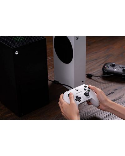 Controller 8BitDo - Controller Ultimate cu fir, pentru Xbox/PC, alb - 5