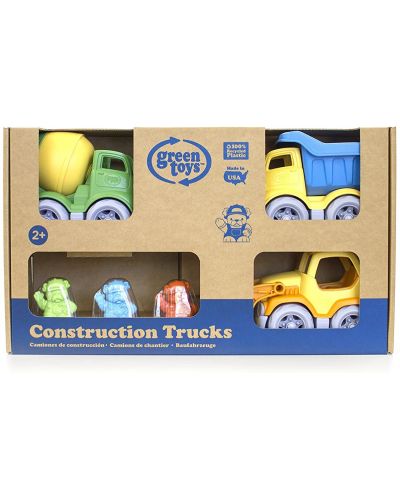 Set vehicule pentru constructii Green Toys, 3 bucati - 2