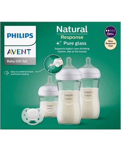 Set 3 biberoane Philips Avent - Natural Response 3.0, cu suzeta - 6