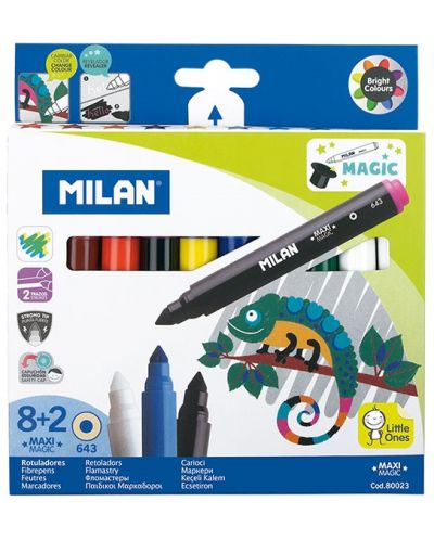 Set carioci Milan - Maxi Magic, 8 + 2 culori - 1