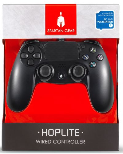 Controller Spartan Gear - Hoplite, pentru PC/PS4, cu fir, negru	 - 3
