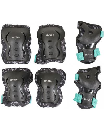 Set de protectori pentru copii Byox - Dazzle, class B, 25-50 kg, verde - 1