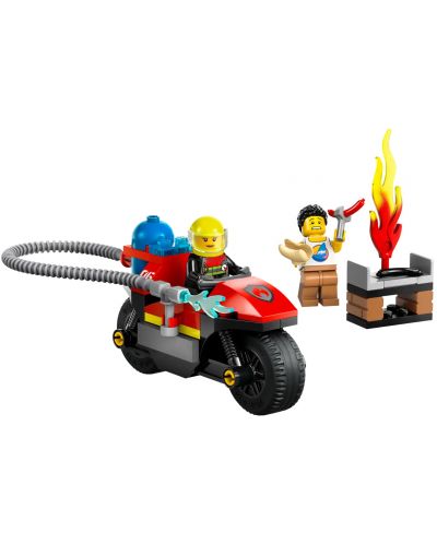 Constructor LEGO City - Bicicleta de salvare de pompieri (60410) - 3